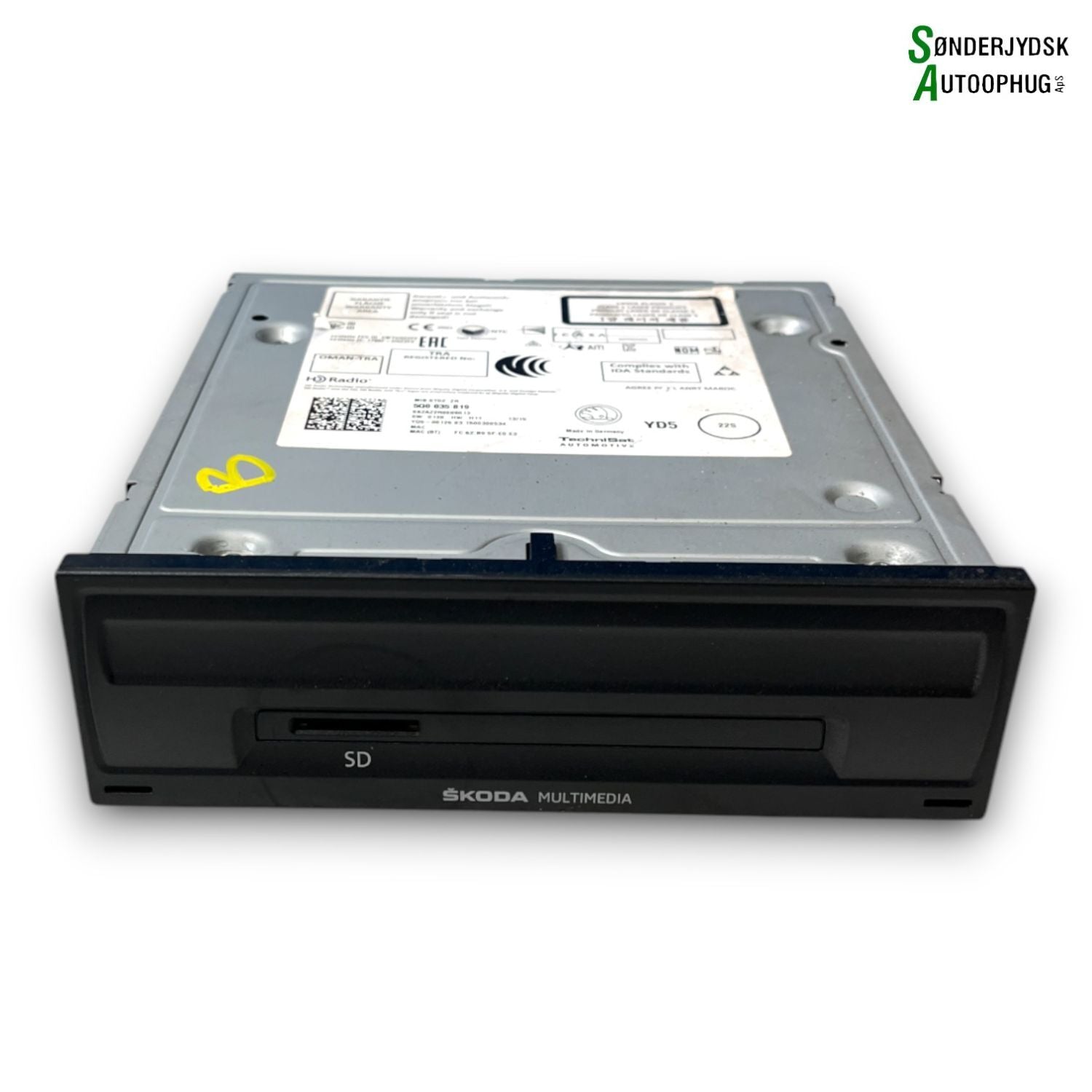 Skoda Fabia Radio M/Cd Med OEM Nr. 5Q0035819 Fra Skoda Ophugger