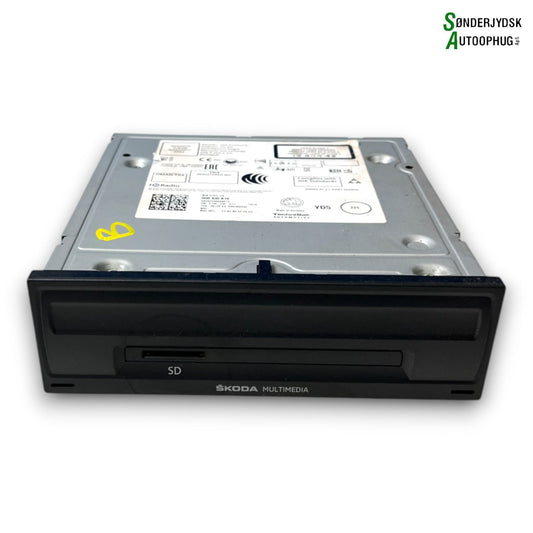 Skoda Fabia Radio M/Cd Med OEM Nr. 5Q0035819 Fra Skoda Ophugger