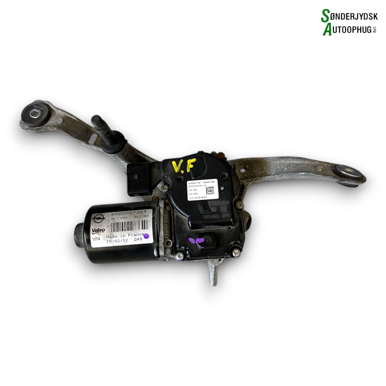 Opel Zafira C Tourer Viskermotor Med OEM Nr. W000027364 Fra Opel Ophugger