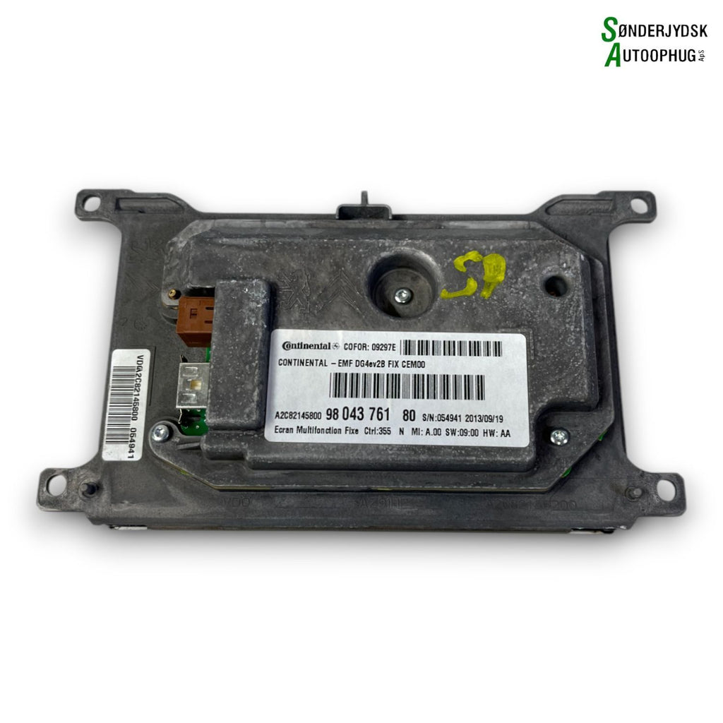 Citroen Ds5 Radio, Multi Display Med OEM Nr. 9804563180 Fra Citroen Ophugger