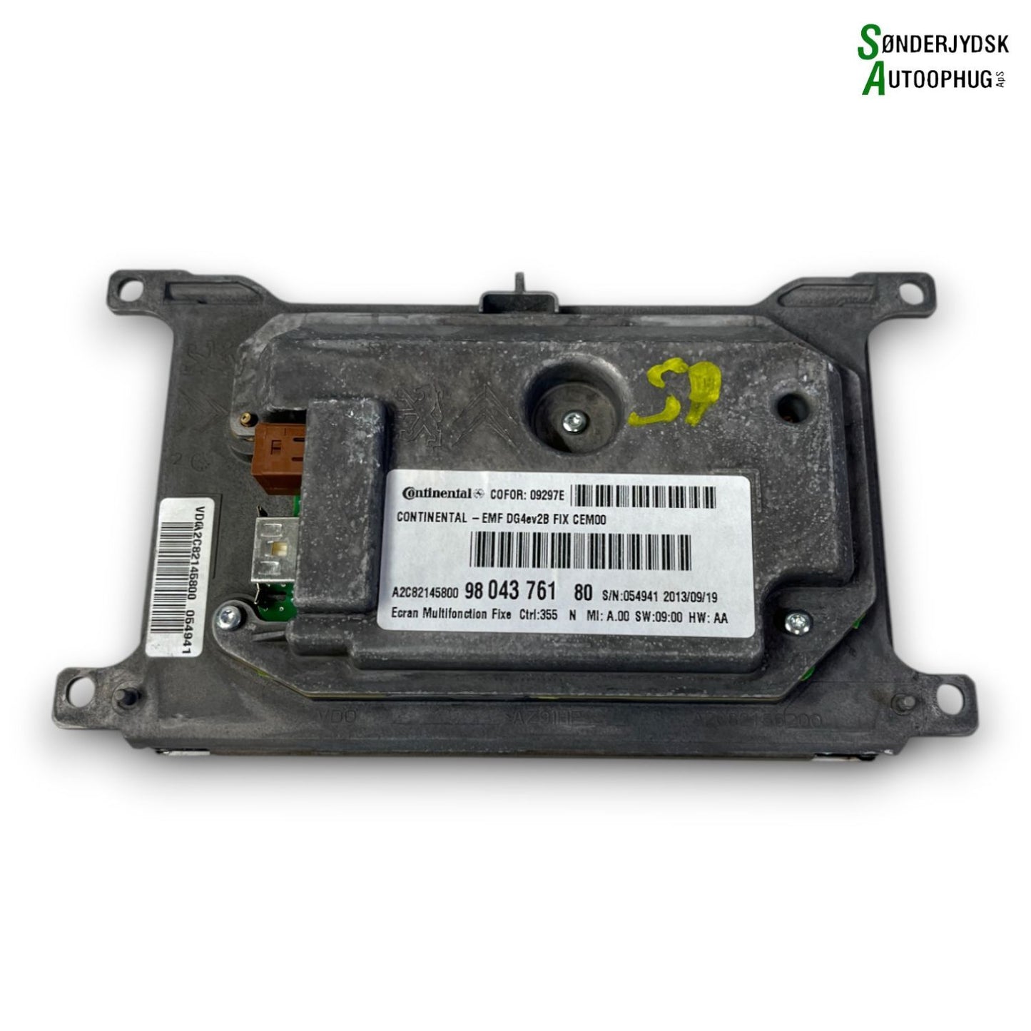 Citroen DS5 Radio, Multi Display Med OEM Nr. 9804563180 Fra Citroen Ophugger