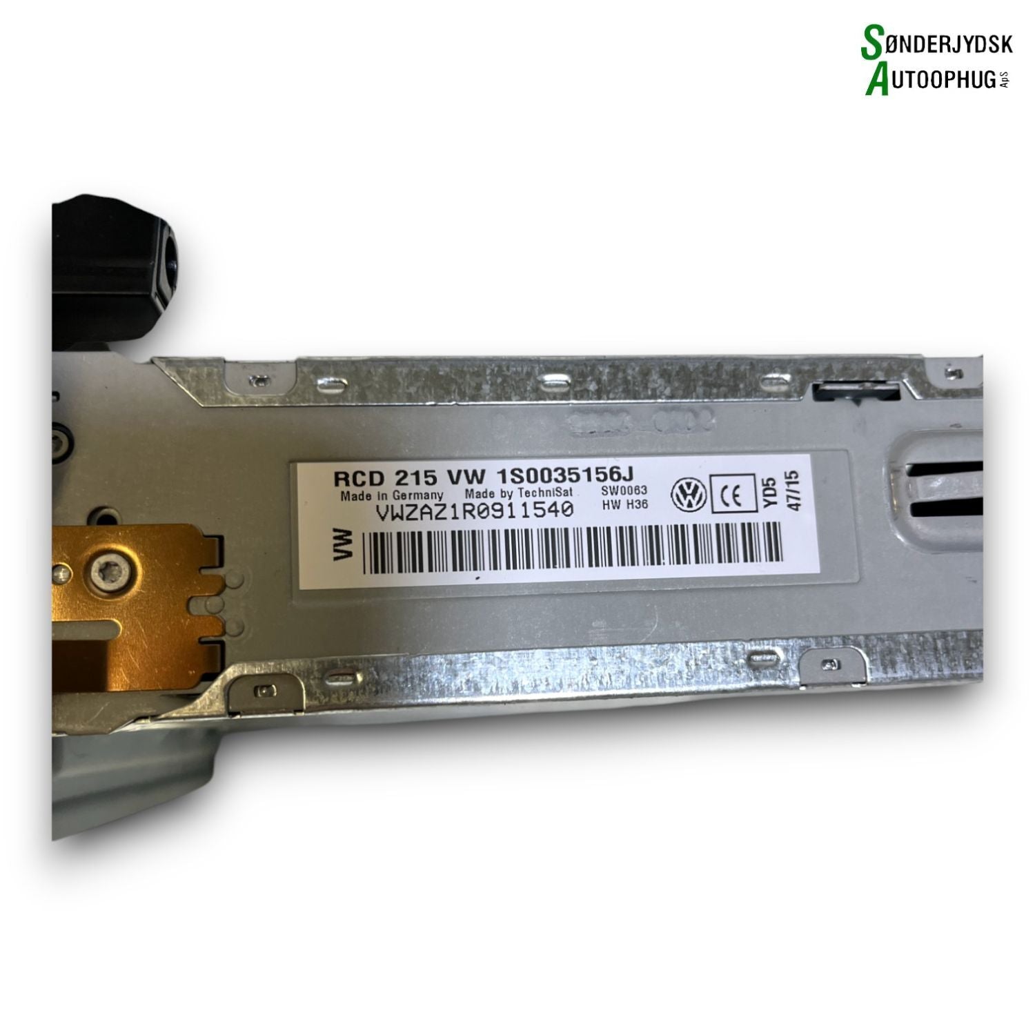 VW Up Radio M/Cd Med OEM Nr. 1S0035156J Fra VW Ophugger