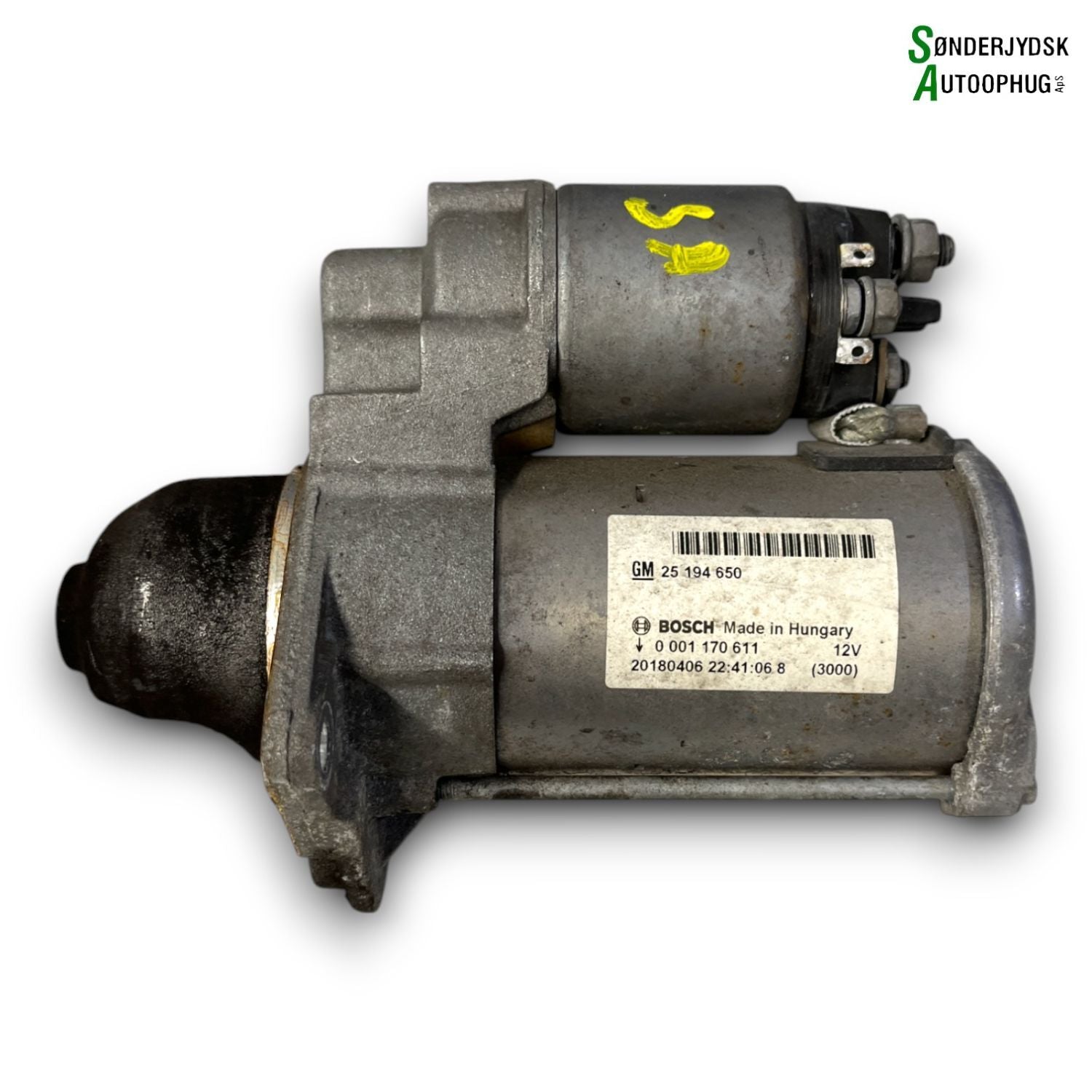 Opel Corsa E Starter Med OEM Nr. 000170611 Fra Opel Ophugger