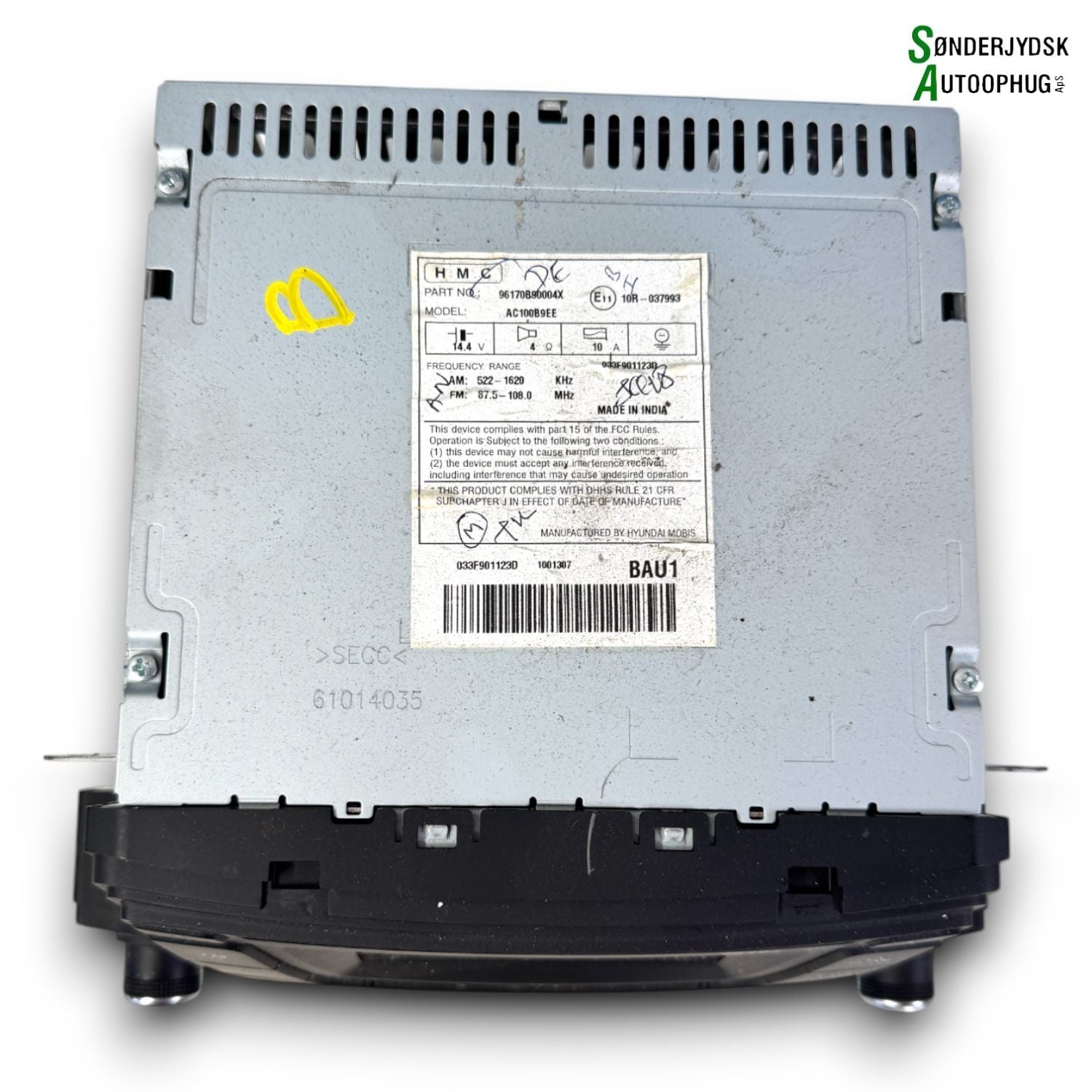 Hyundai I10 Radio, Multi Display Med OEM Nr. 96170B90004X Fra Hyundai Ophugger