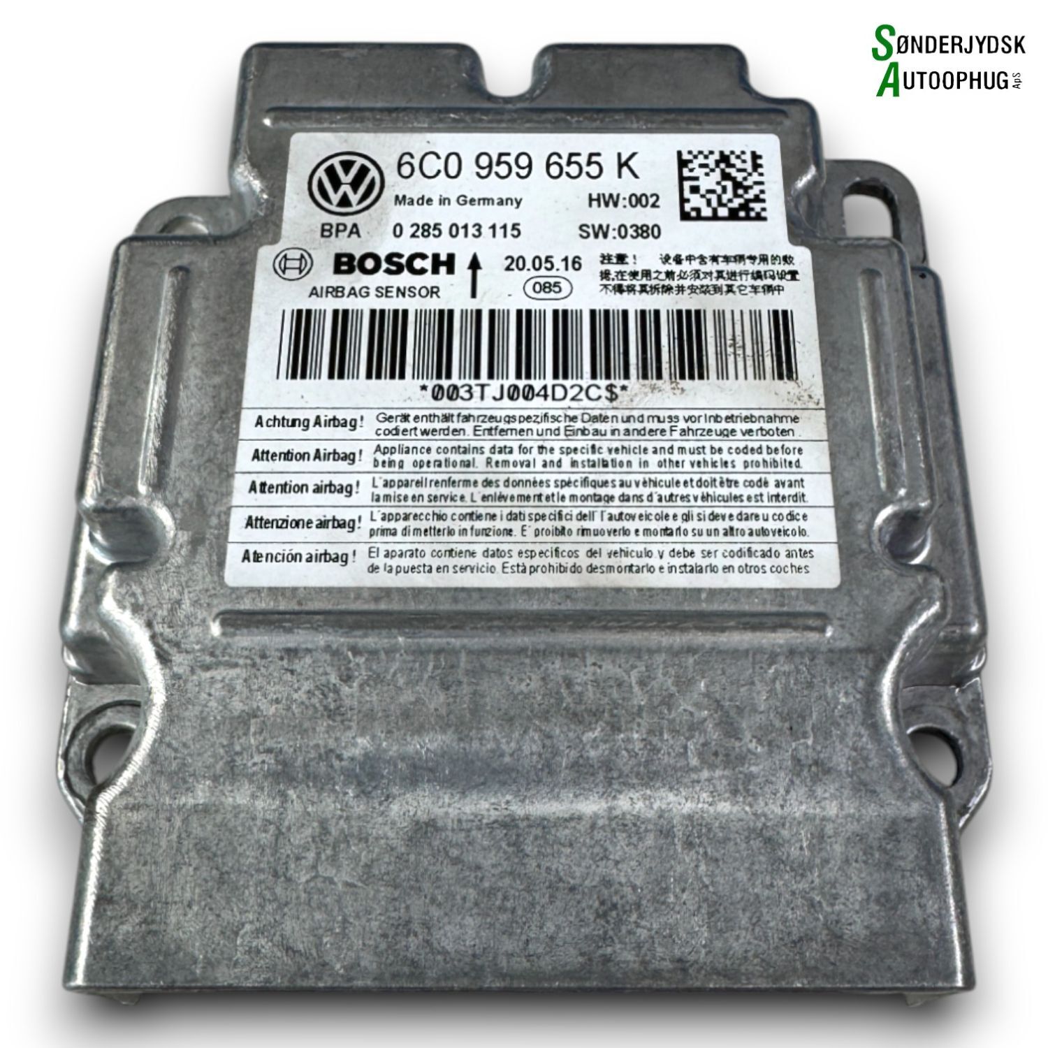 Skoda Rapid Airbag Elboks Med OEM Nr. 0285013115 Fra Skoda Ophugger