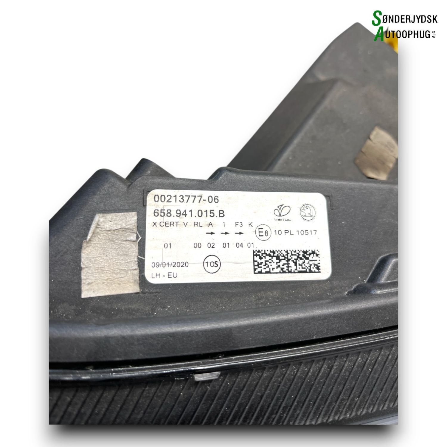 Skoda Kamiq Forlygte Med OEM Nr. 658941017B Fra Skoda Ophugger