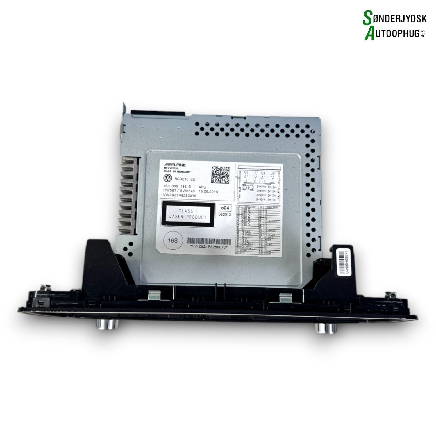 VW Up Radio M/Cd Med OEM Nr. 1S0035156B Fra VW Ophugger