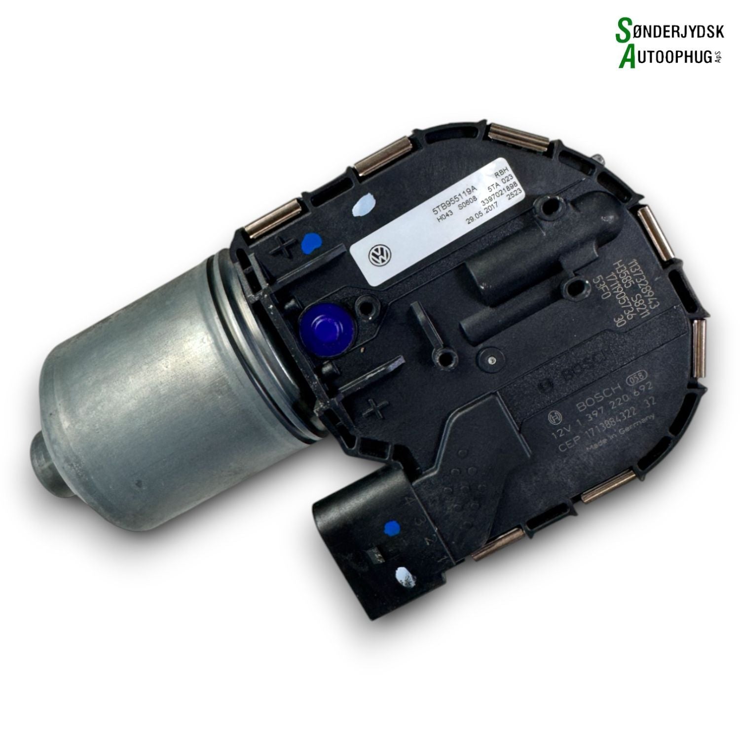 VW Touran 5T Viskermotor Med OEM Nr. 5TB955023F Fra VW Ophugger