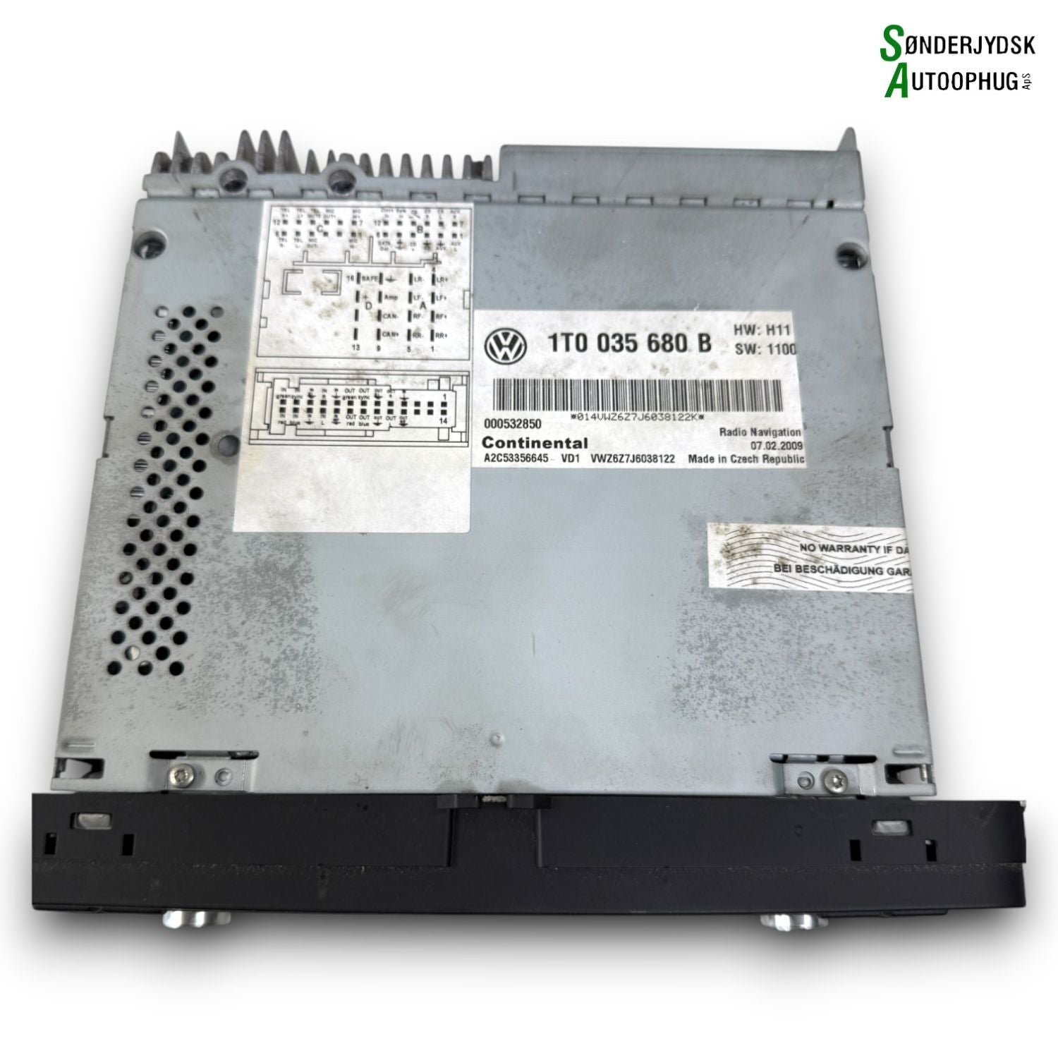 VW Golf 5 1K Radio, Multi Display Med OEM Nr. 1T0035680B Fra VW Ophugger