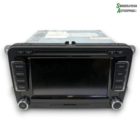 VW Golf 5 1K Radio, Multi Display Med OEM Nr. 1T0035680B Fra VW Ophugger