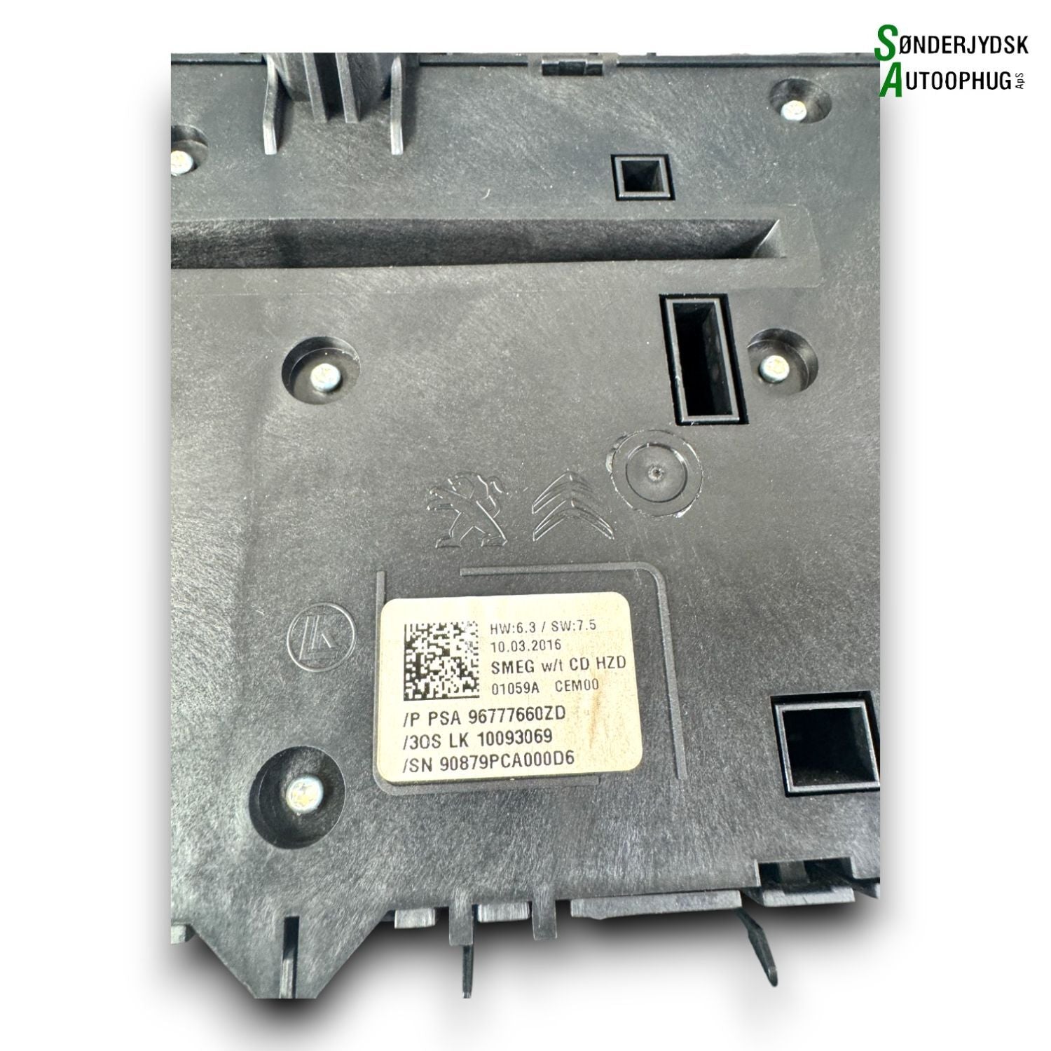 Peugeot 308 Kontakt Katastrofe Med OEM Nr. 96777660ZD Fra Peugeot Ophugger