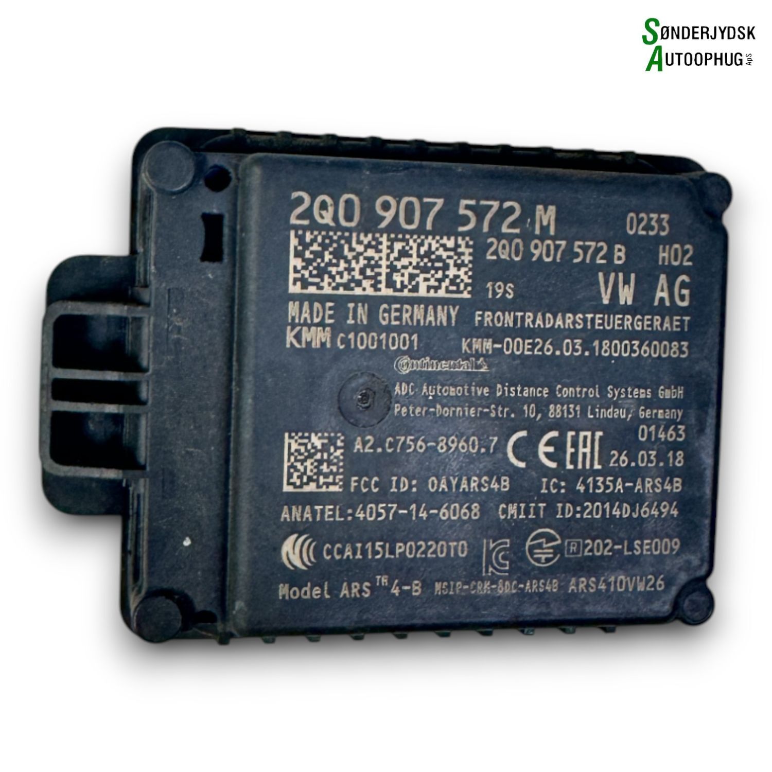 VW Polo AW Radar Med OEM Nr. 2Q0907572B Fra VW Ophugger