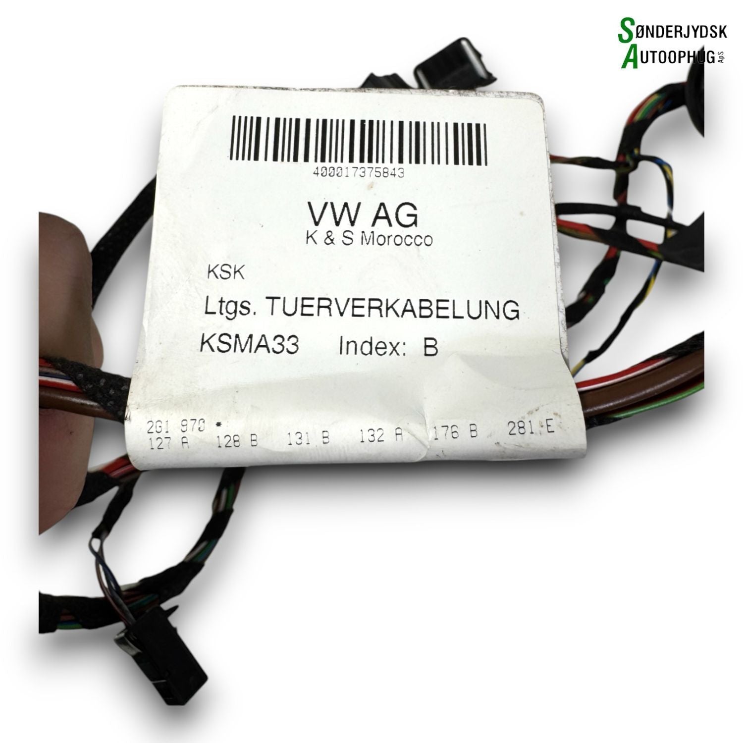 VW Polo Aw Ledningsnet Dør Med OEM Nr. 2G1970128B Fra VW Ophugger