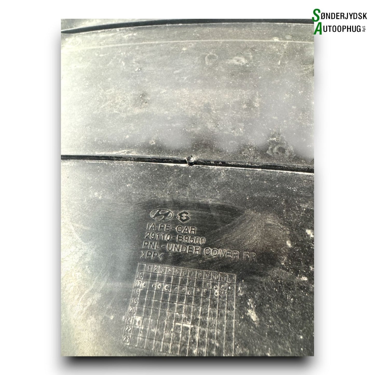 Hyundai I10 Motorskjold, Bund Med OEM Nr. 29110B9500 Fra Hyundai Ophugger