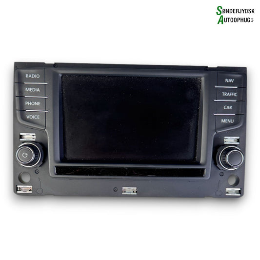 VW Touran 5T Radio, Multi Display Med OEM Nr. 3G0919605D Fra VW Autoophug