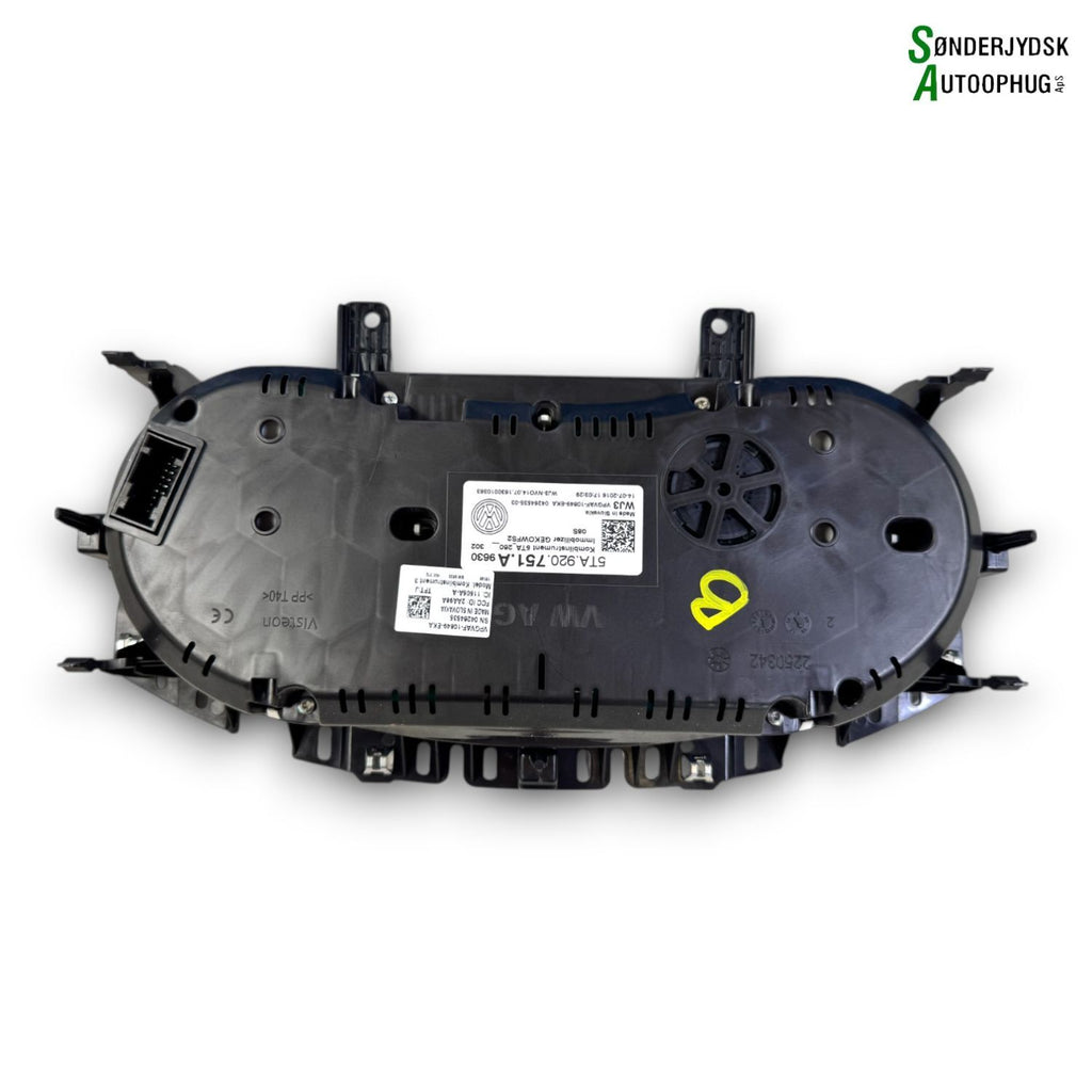 VW Touran 5T Speedometer - Instrument Med OEM Nr. 5TA920751A Fra VW Ophugger