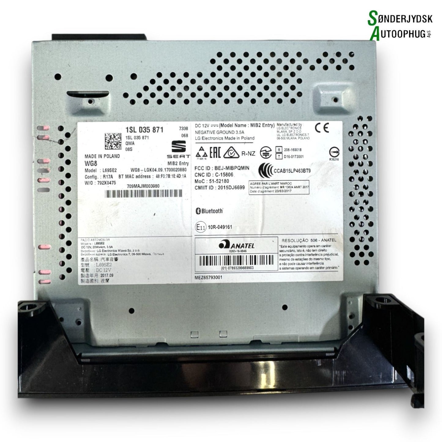 Seat Mii Radio, Multi Display Med OEM Nr. 1SL035871 Fra Seat Ophugger