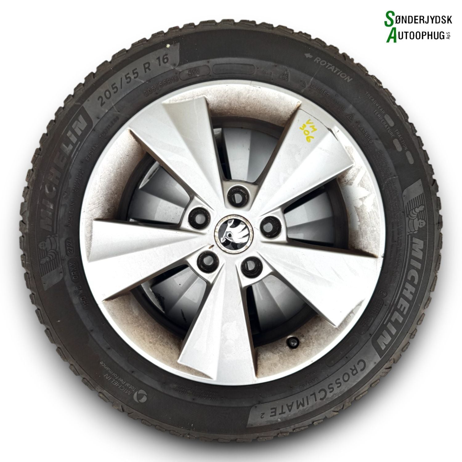 Skoda Octavia Fælge M/Vinter Dæk   Med OEM Nr. 5E0601025C Fra Skoda Ophugger