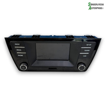 Skoda Fabia Radio, Multi Display Med OEM Nr. 6V0035869DIZY Fra Skoda Ophugger