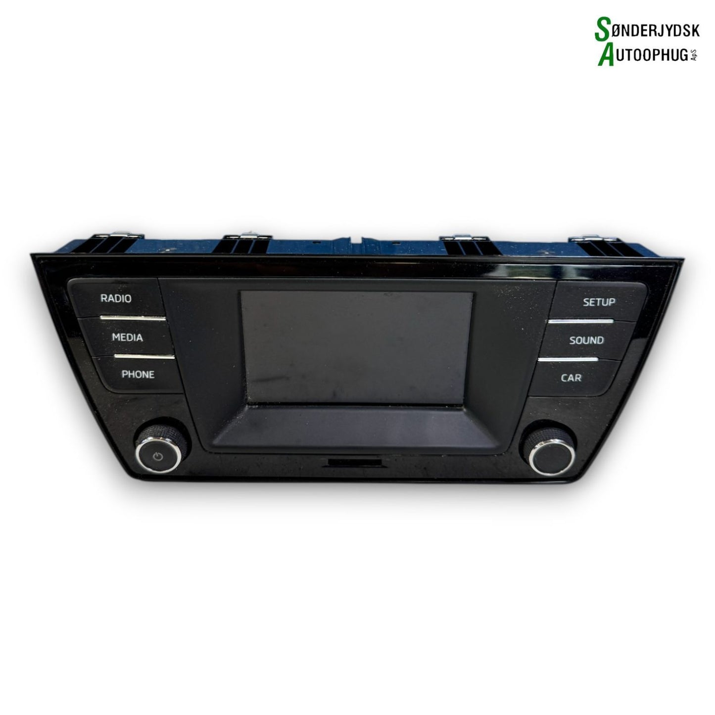 Skoda Fabia Radio, Multi Display Med OEM Nr. 6V0035869D Fra Skoda Ophugger
