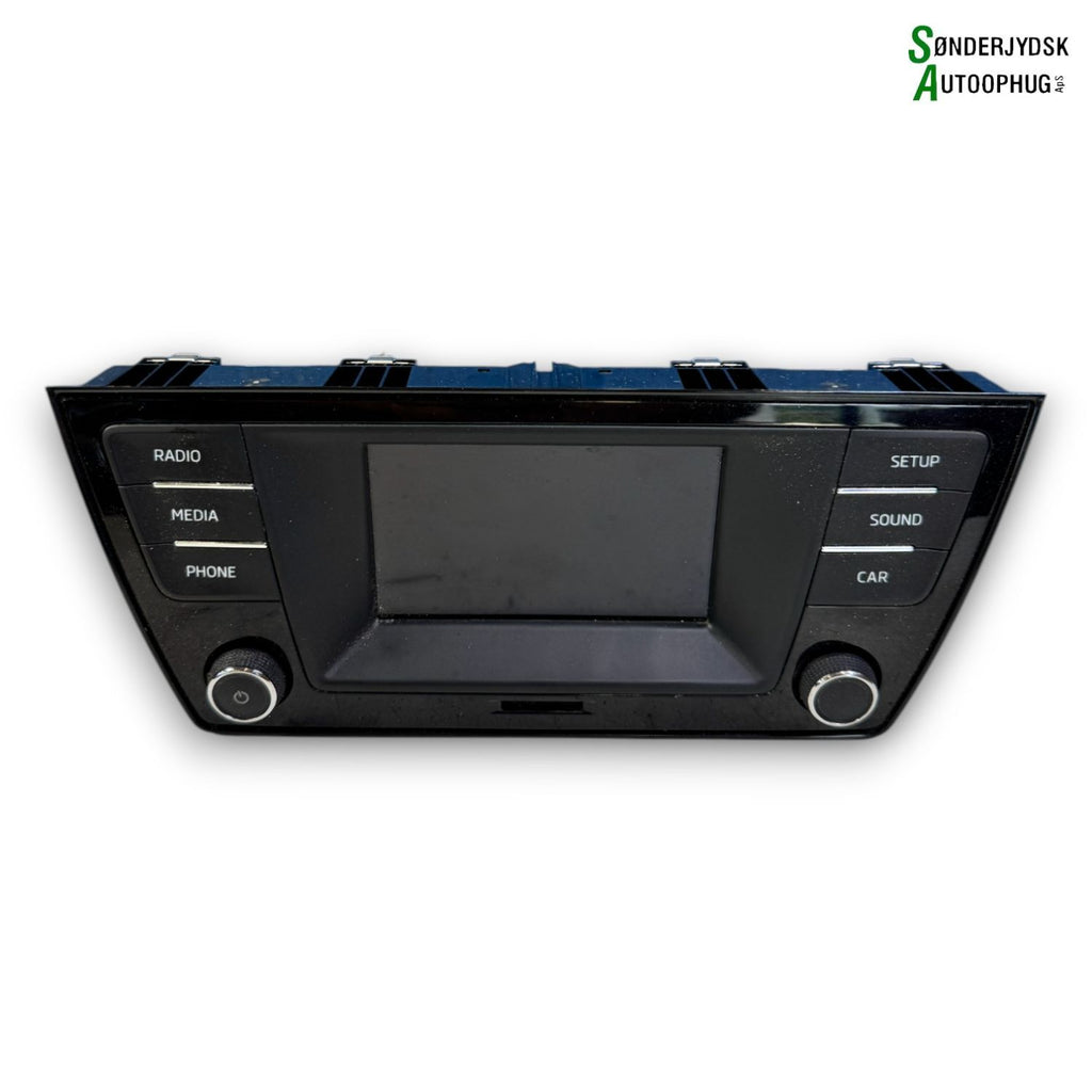 Skoda Fabia Radio, Multi Display Med OEM Nr. 6V0035869DIZY Fra Skoda Ophugger