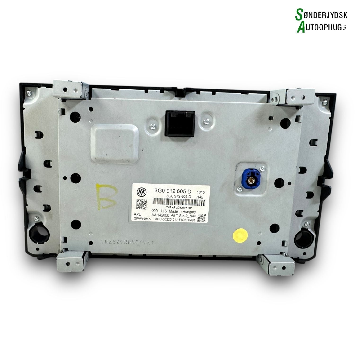 VW Passat 3G Radio, Multi Display Med OEM Nr. 3G0919605D Fra VW Ophugger