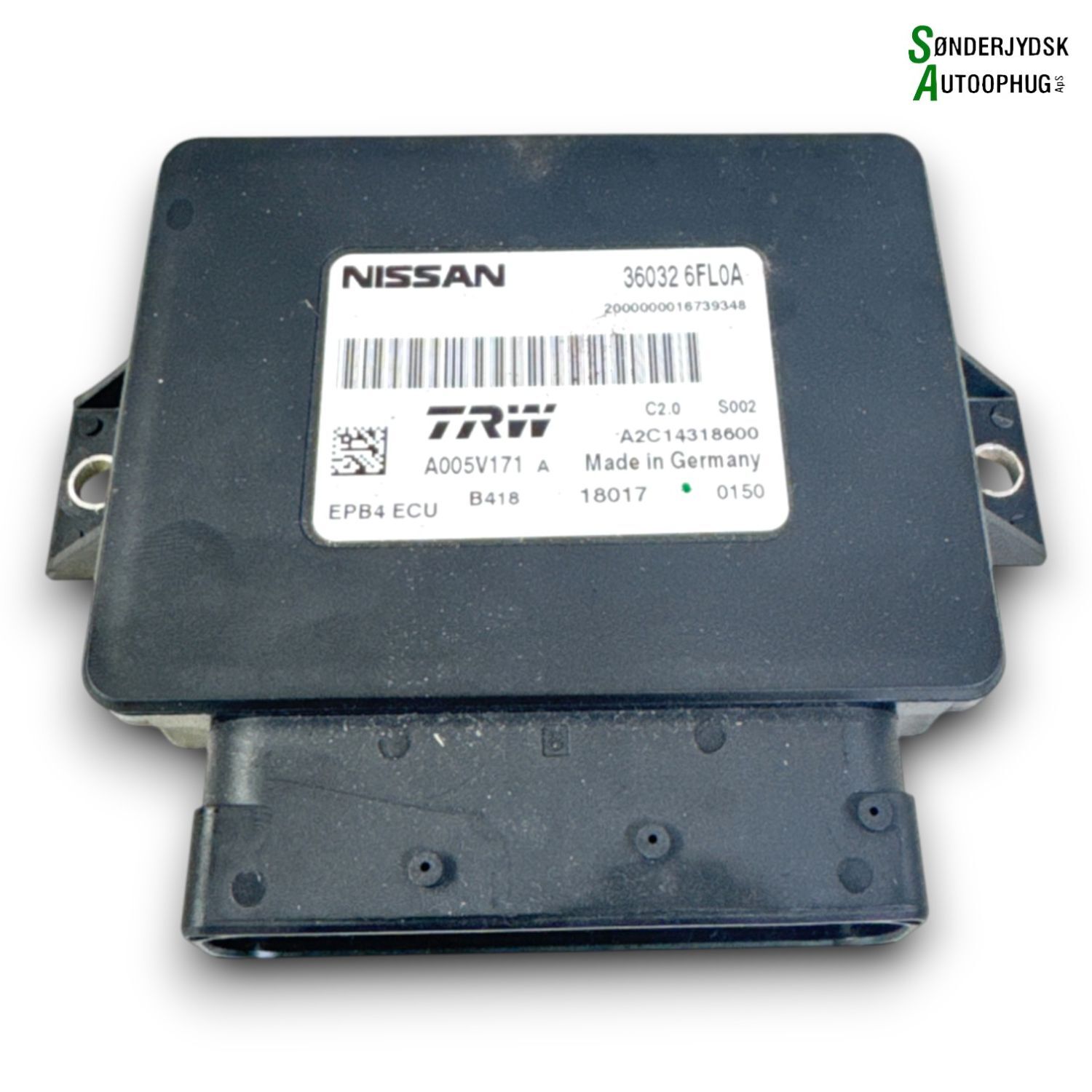 Nissan Qashqai Håndbremse Med OEM Nr. 360326FL0C Fra Nissan Ophugger