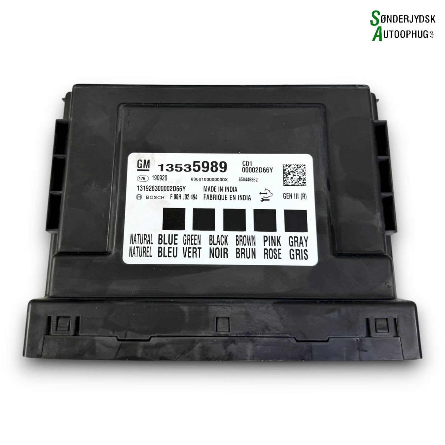 Opel Astra K Startspærre Med OEM Nr. 55515689 Fra Opel Ophugger