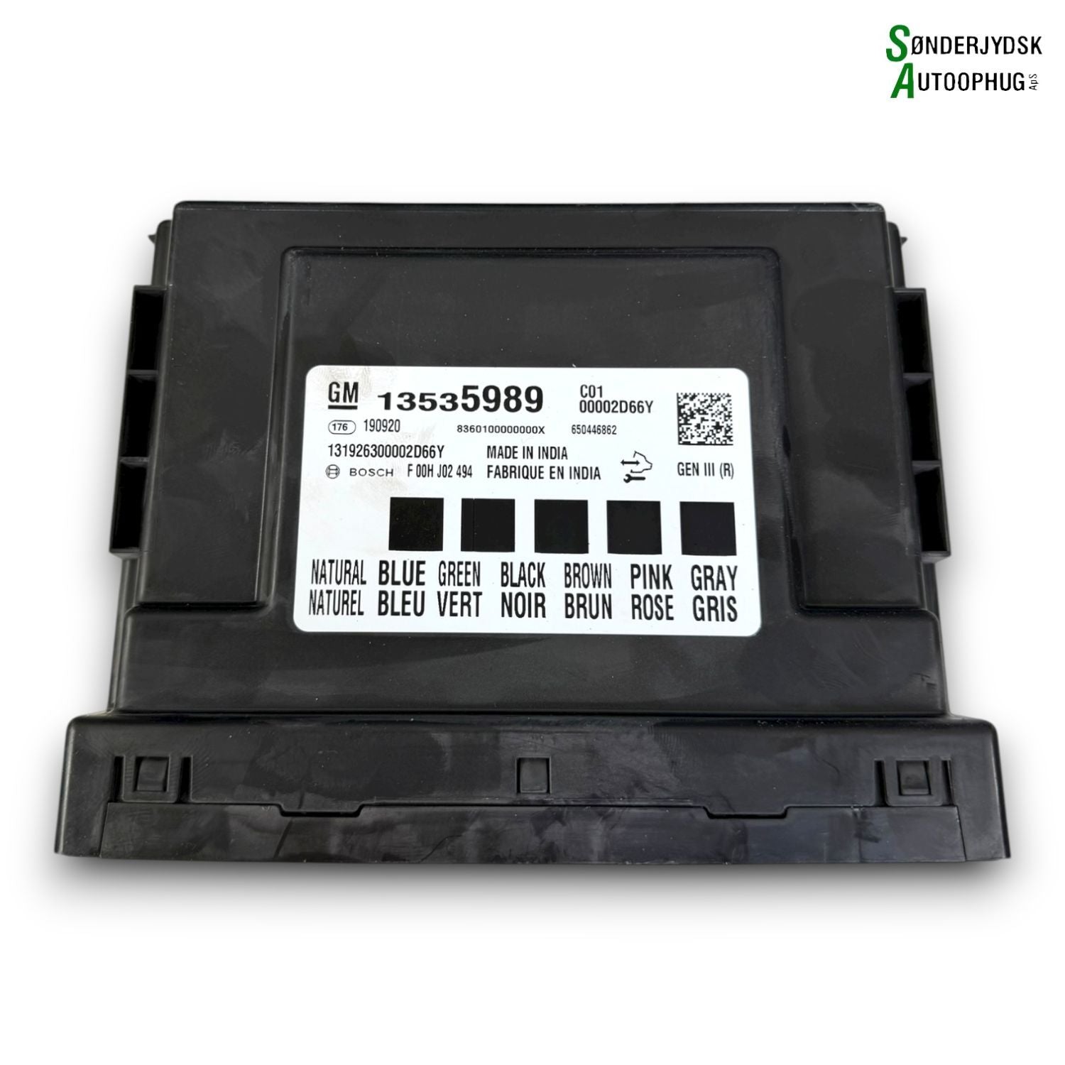 Opel Astra K Startspærre Med OEM Nr. 55515689 Fra Opel Ophugger