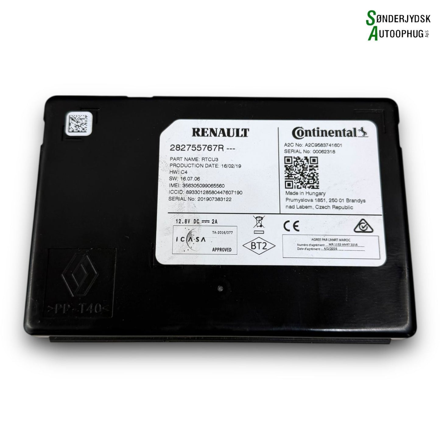 Renault Megane 4 Relæ Diverse Med OEM Nr. 282757104R Fra Renault Ophugger