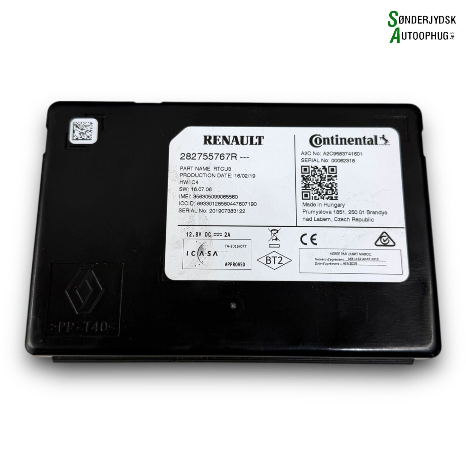 Renault Megane 4 Relæ Diverse Med OEM Nr. 282755767R Fra Renault Ophugger