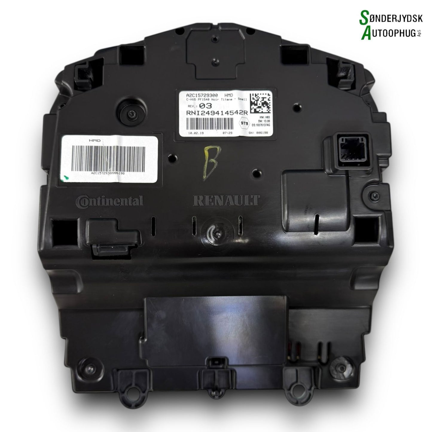 Renault Megane 4 Head Up Display Med OEM Nr. 249414542R Fra Renault Ophugger