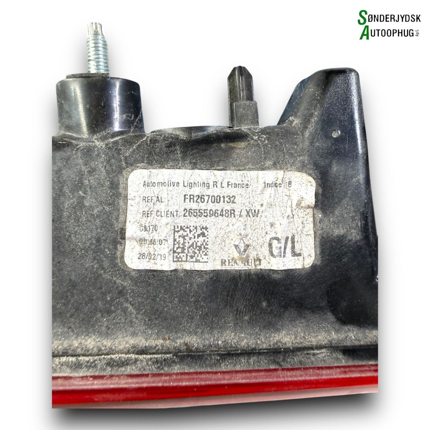Renault Megane 4 Baglygte Med OEM Nr. 265559648R Fra Renault Ophugger