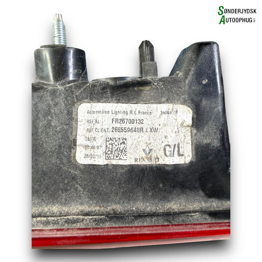 Renault Megane 4 Baglygte Med OEM Nr. 265559648R Fra Renault Ophugger