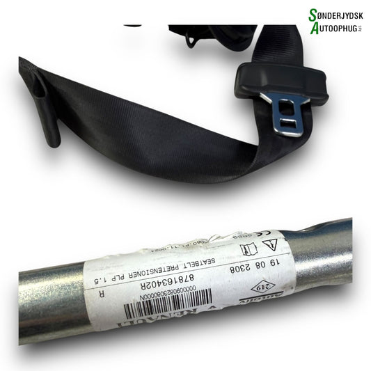 Renault Megane 4 Sikkerhedsseler For Med OEM Nr. 878163402R Fra Renault Ophugger