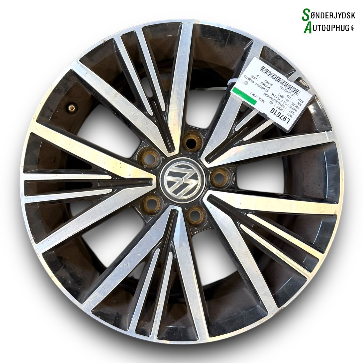 VW Golf 7 Au Fælg Aluminium Med OEM Nr. 5G0601025CD Fra VW Ophugger