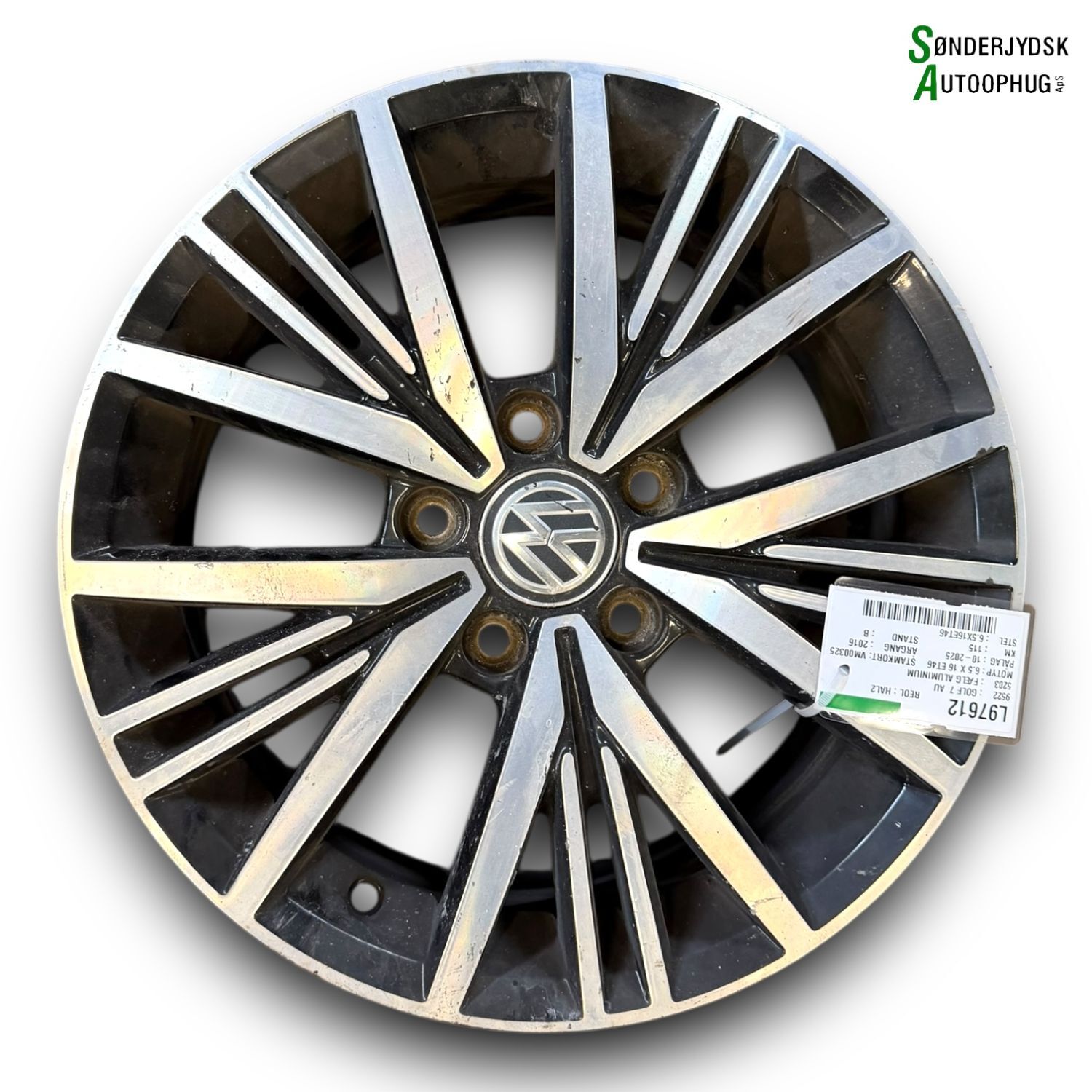 VW Golf 7 Au Fælg Aluminium Med OEM Nr. 5G0601025CD Fra VW Ophugger