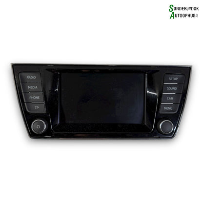 Skoda Fabia Radio, Multi Display Med OEM Nr. 6V0919604B Fra Skoda Ophugger