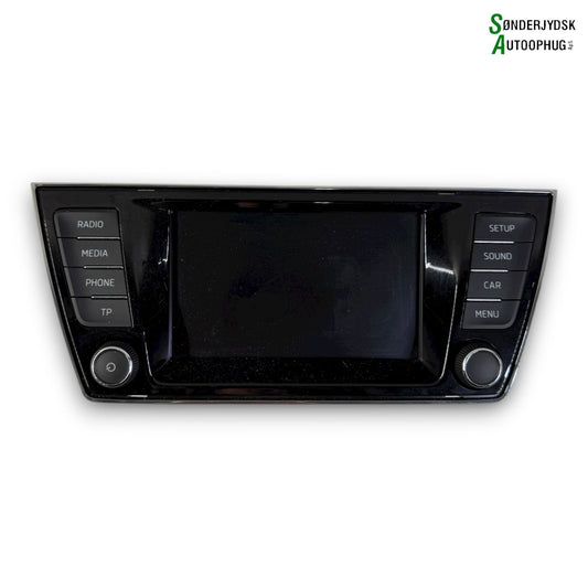 Skoda Fabia Radio, Multi Display Med OEM Nr. 6V0919604B Fra Skoda Ophugger