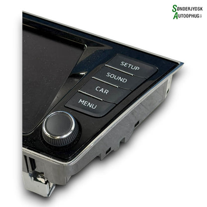 Skoda Fabia Radio, Multi Display Med OEM Nr. 6V0919604B Fra Skoda Ophugger