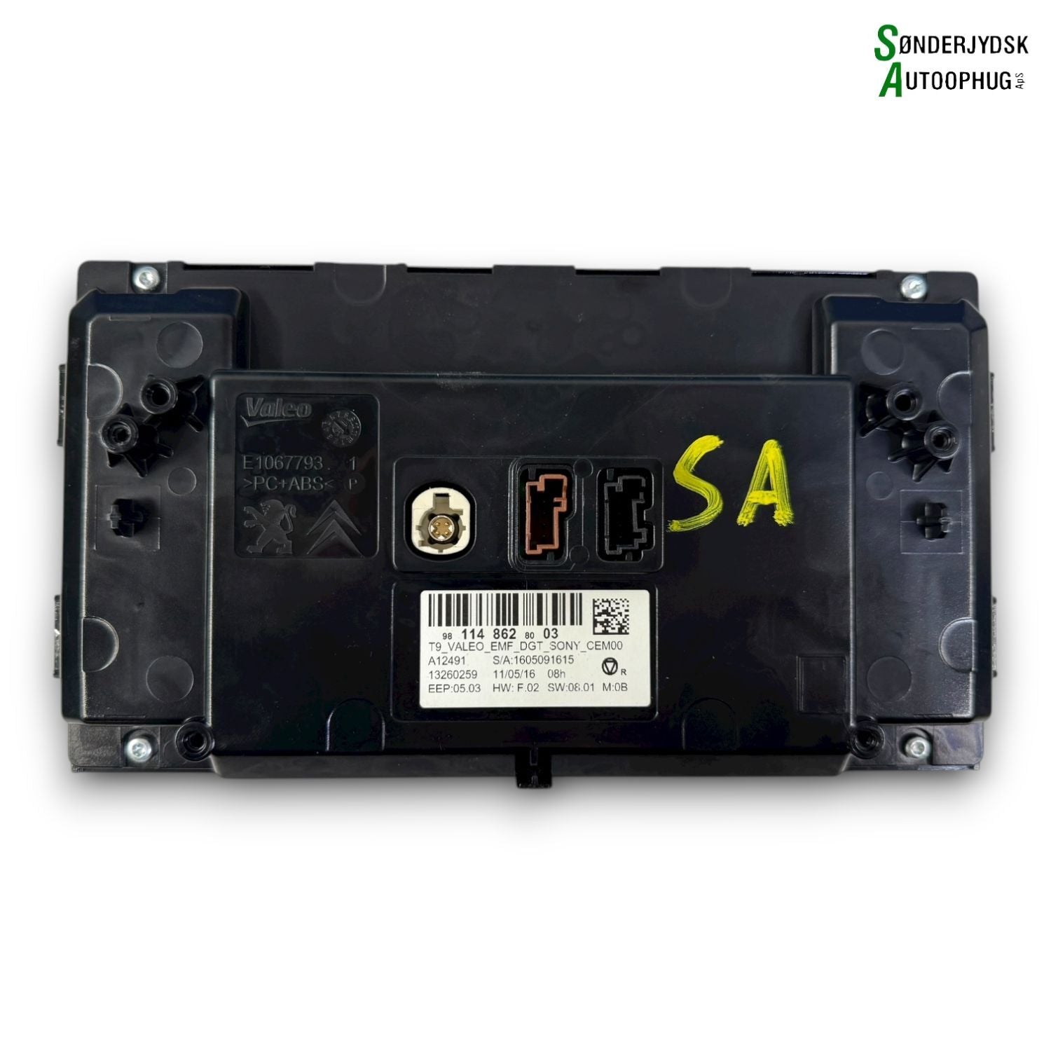 Peugeot 308 Radio, Multi Display Med OEM Nr. 981148628003 Fra Peugeot Ophugger