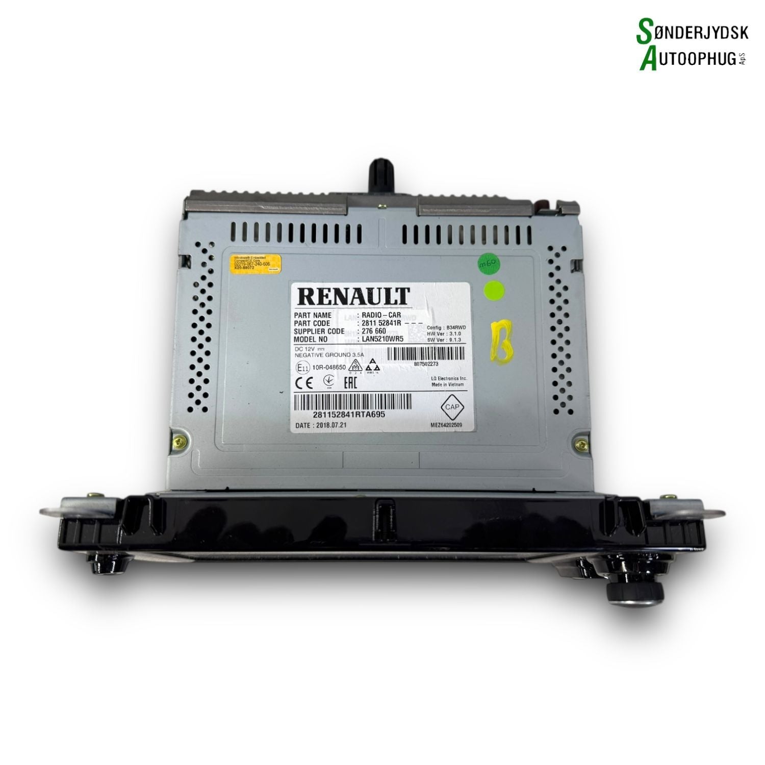Renault Clio 4 Radio, Multi Display Med OEM Nr. 281152841R Fra Renault Ophugger