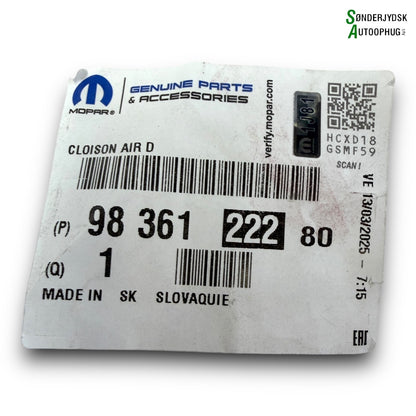 Citroen C3 III Front, Løsdele Med OEM Nr. 9836122280 Fra Citroen Ophugger