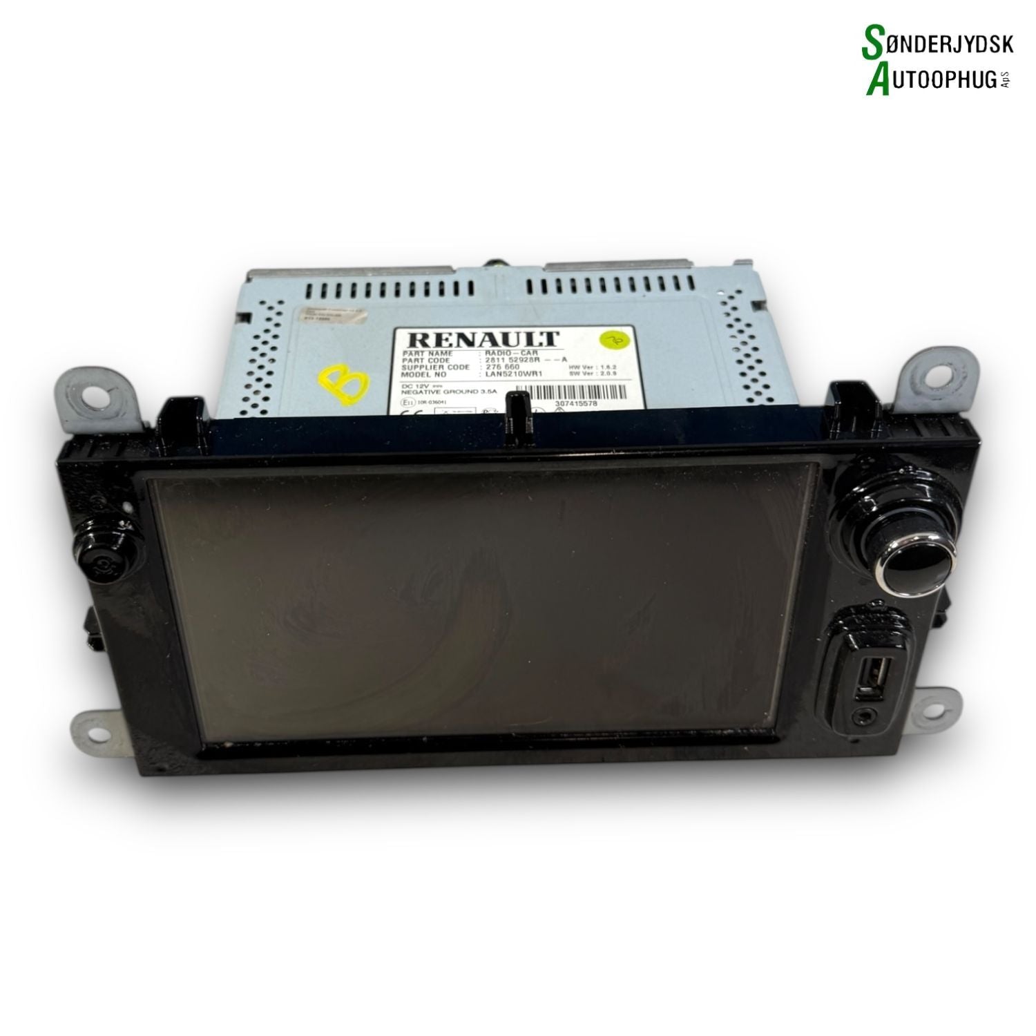 Renault Clio 4 Radio, Multi Display Med OEM Nr. 281155481R Fra Renault Ophugger