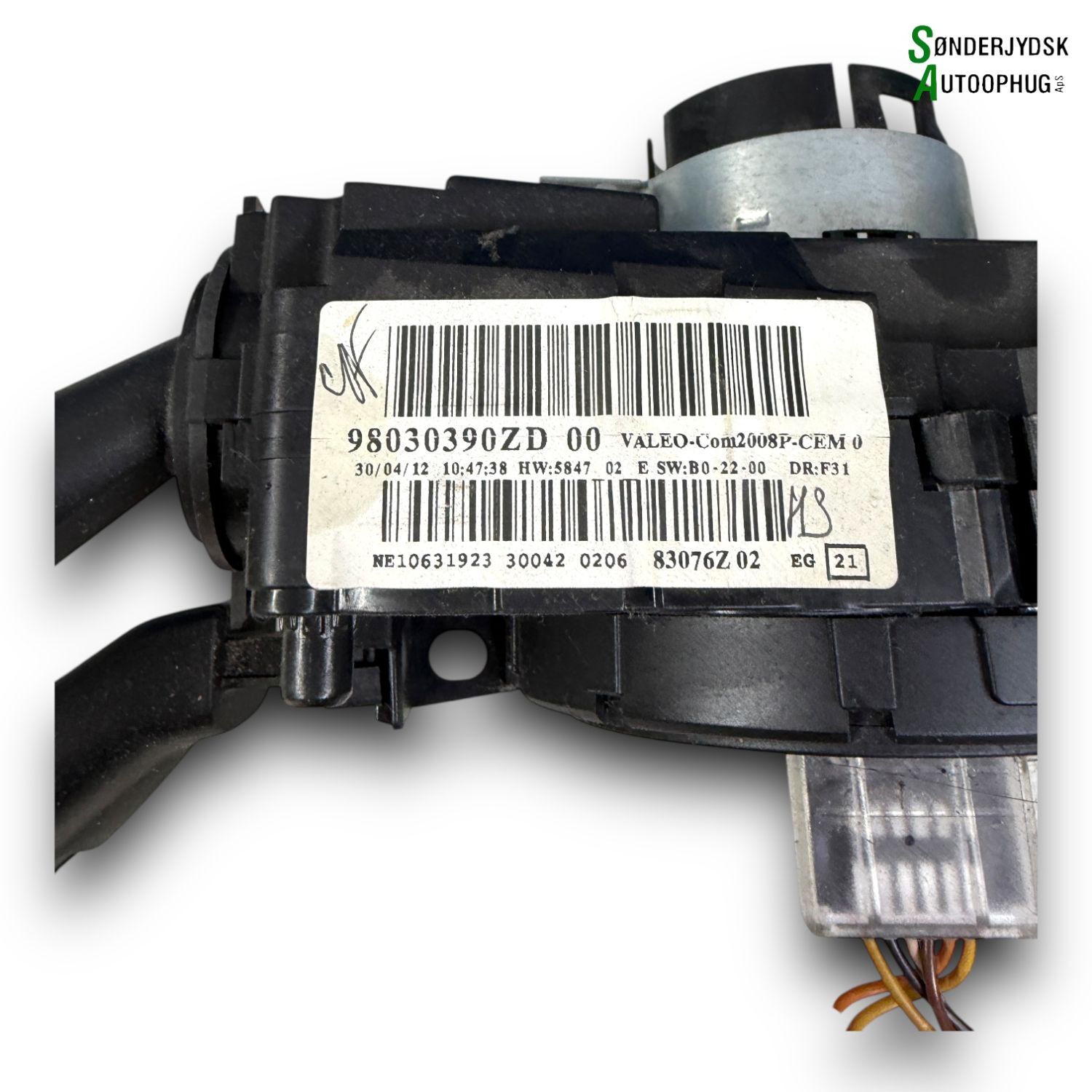 Peugeot 208 Kontakt Combi Med OEM Nr. 98081767ZD Fra Peugeot Ophugger