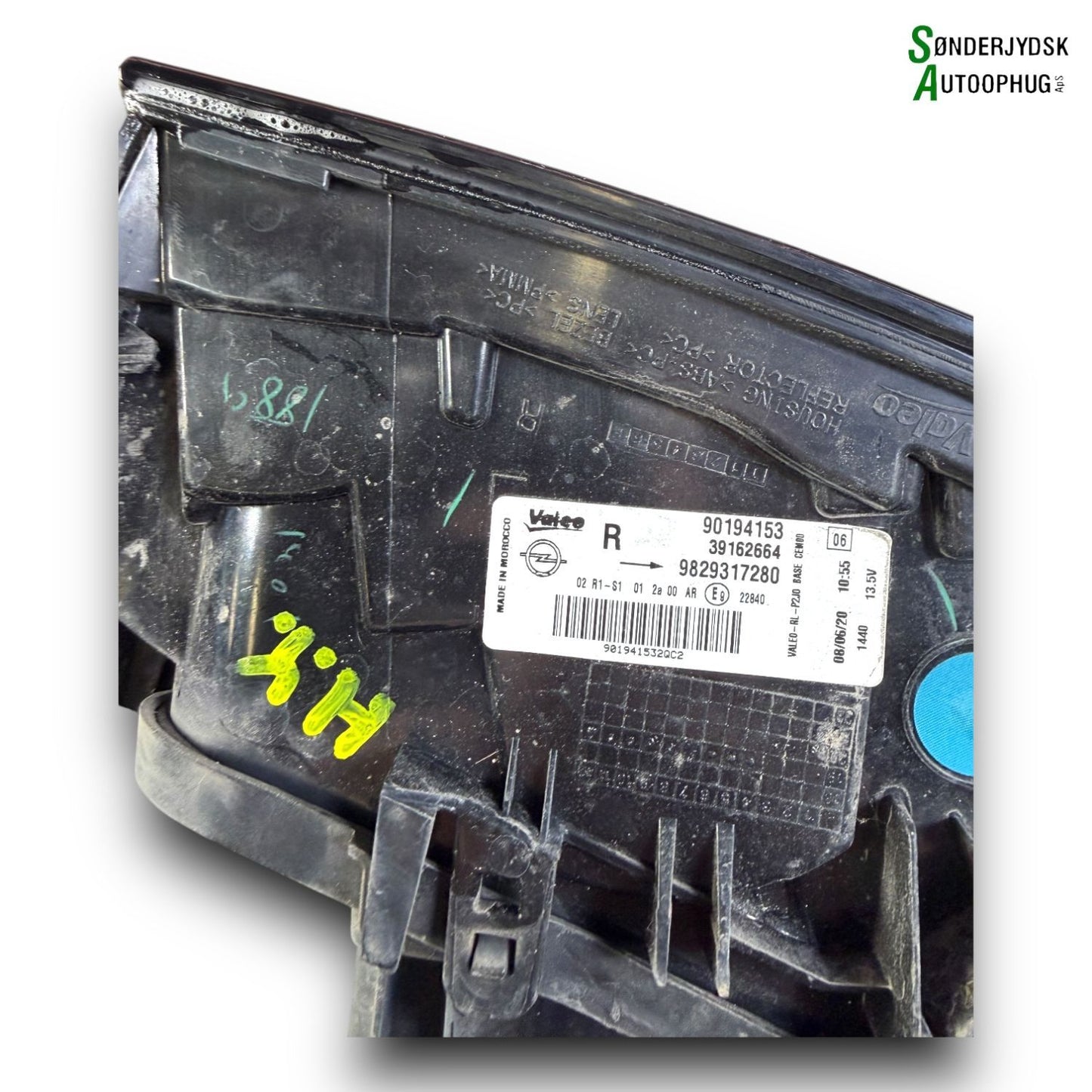 Opel Corsa F Baglygte Med OEM Nr. 90194153 Fra Opel Ophugger