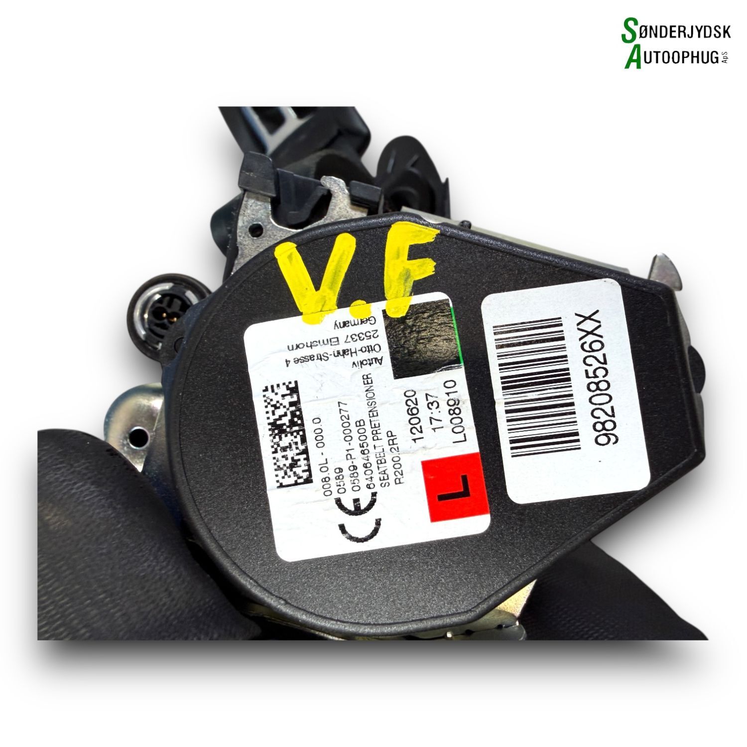Opel Corsa F Sikkerhedsseler For Med OEM Nr. 98208526XX Fra Opel Ophugger