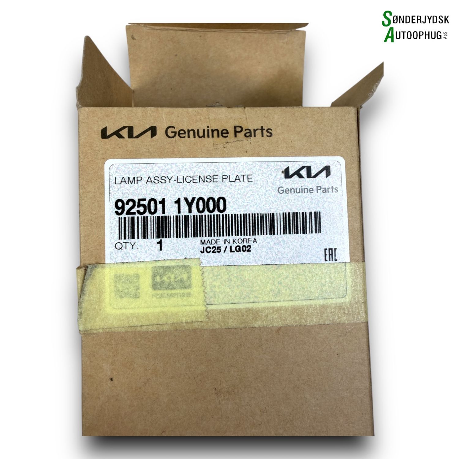 Kia Picanto Nummerpladelygte Med OEM Nr. 925011Y000 Fra Kia Ophugger