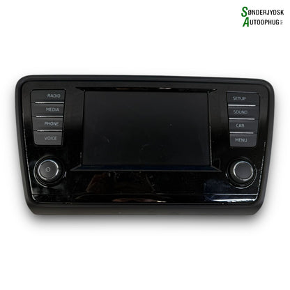 Skoda Octavia Radio, Multi Display Med OEM Nr. 5E0919605HBIO Fra Skoda Ophugger