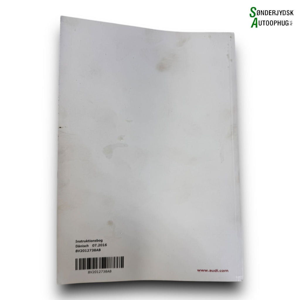 Audi A3 8V Instruktionsbog Med OEM Nr. 8V2012738AB Fra Audi Ophugger